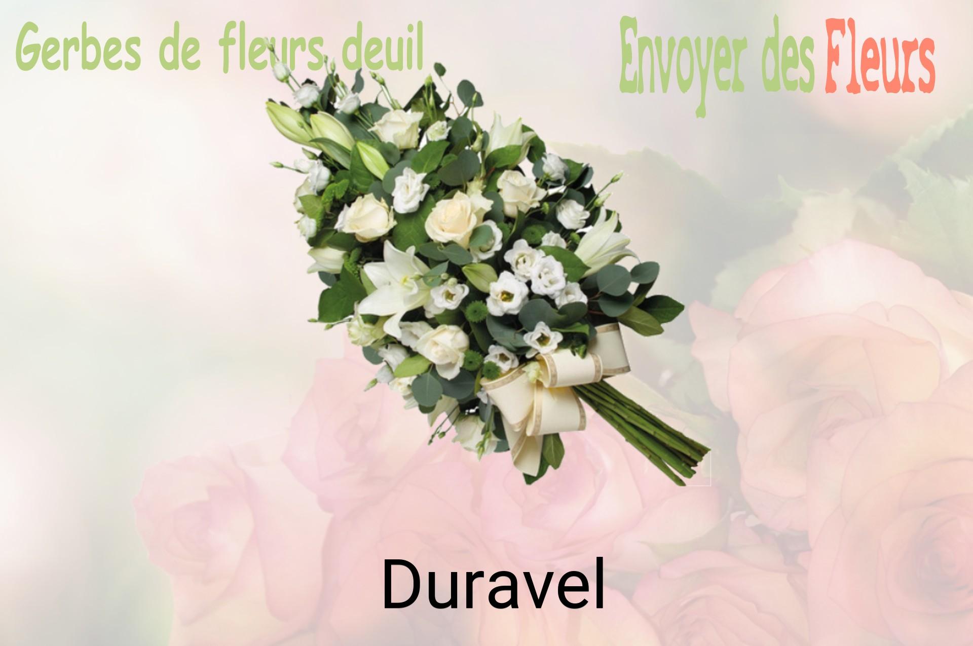 Gerbe de fleurs de deuil livrée à Duravel